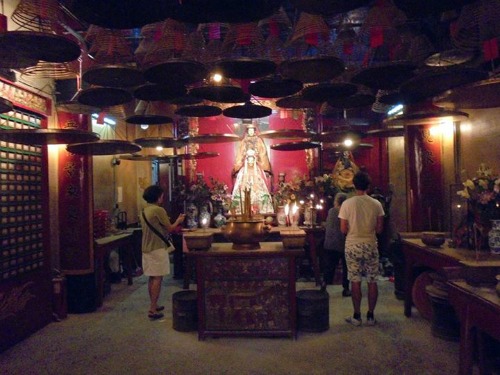 Many taoist temples like this in Hong Kong.  People definitely come to worship or check out their "future" during the big festivals