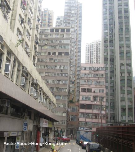 Apartment buildings in Sheung Wan, Hong Kong