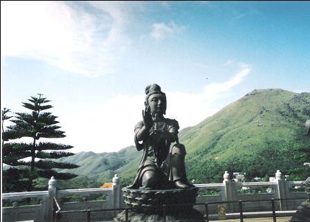 One of the statues around the Hong Kong Giant Buddha