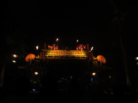 Hong Kong Disneyland Adventureland at night