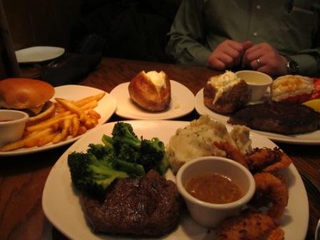 American food served in Hong Kong Outback Steakhouse