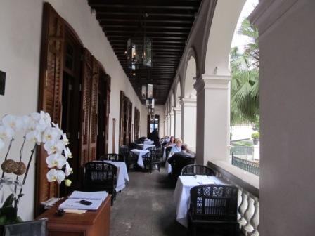 One of the best places for high tea, the Parlour at the 1881 Heritage Hong Kong.  Our table was over the end.