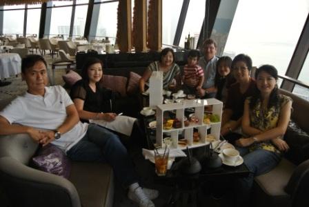 The whole family enjoying the high tea in View 62
