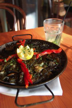 Paella served in Hong Kong Spanish Restaurant