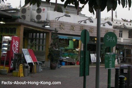 Entering Lau Fau Shan, Hong Kong seafood district, Main Street (Market)