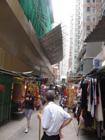 Urban redevelopment shortened the Wanchai market to 3 quarters of its original size.  I hope it won't get any shorter.