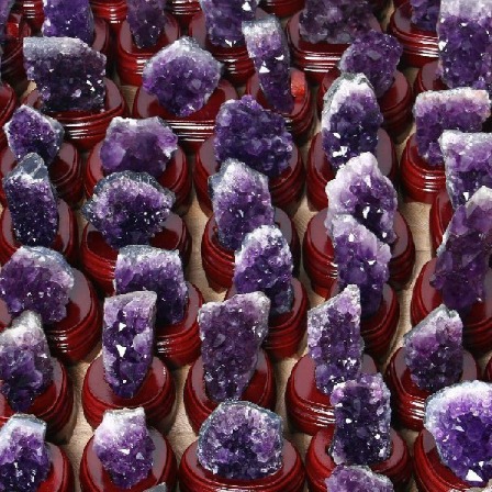 Purple crystal home decor used for "Fung Shui"