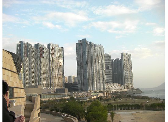 A high-end housing estate in Cyber Port in southern part of Hong Kong Island