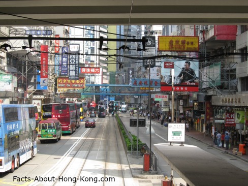 How many Hong Kong transportation can you see in this picture?