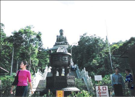 The Giant Buddha doesn't look too far in this pic. Wait till you climb up that long staircase