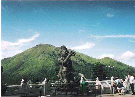 One of the statues around the Hong Kong Giant Buddha