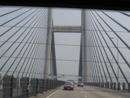 Hong Kong Tsing Ma Bridge, the longest suspension bridge in the world