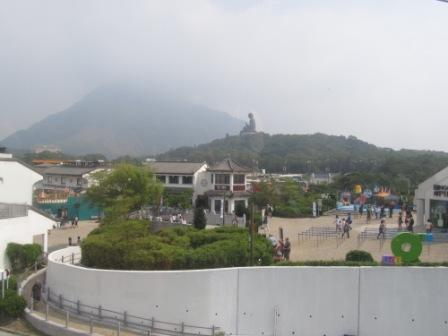 The outlook of Ngong Ping Village just a few minutes before you get off the cable car