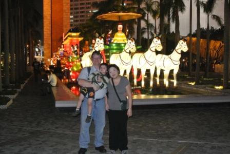 Mid-Autumn Festival lantern exhibition in front of Hong Kong Cultural Centre