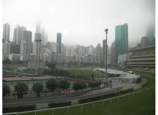 Overview of Hong Kong Horse Racing Course in Happy Valley